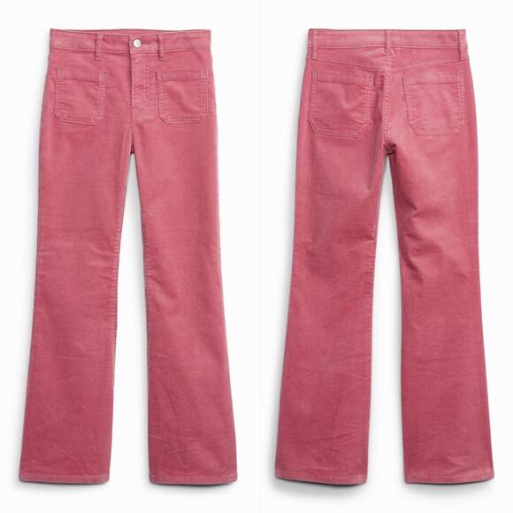 Gap Kids Pink 70s Flare Cords sz 7 Adjustable Waist Girls Pants - Picture 1 of 6